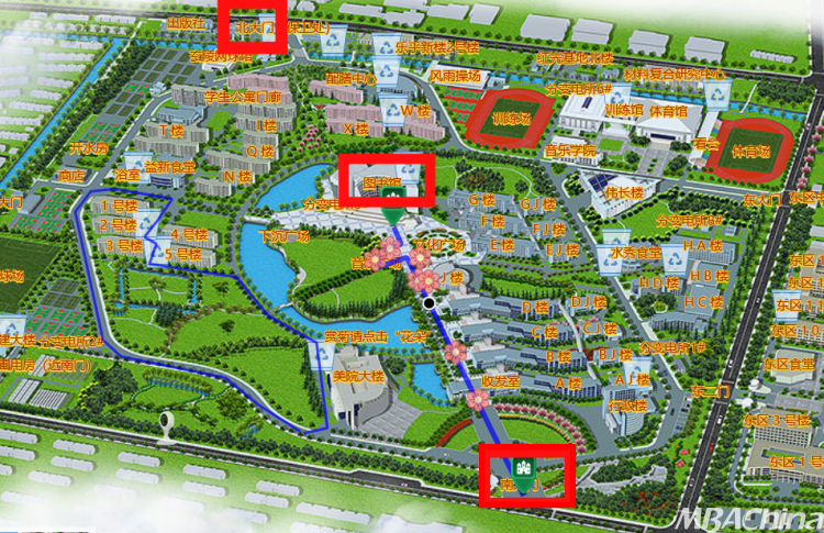 上海大学宝山校区部分地图