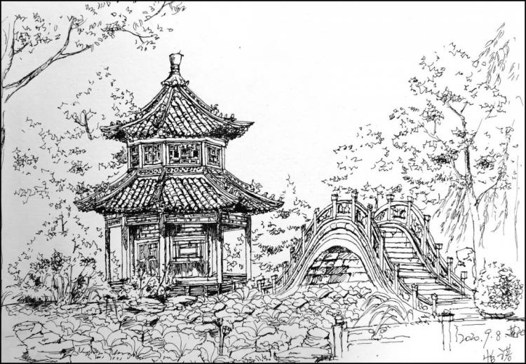 背着画架行走在祖国的山水之间,表现水与彩的光影世界,探索形与色的